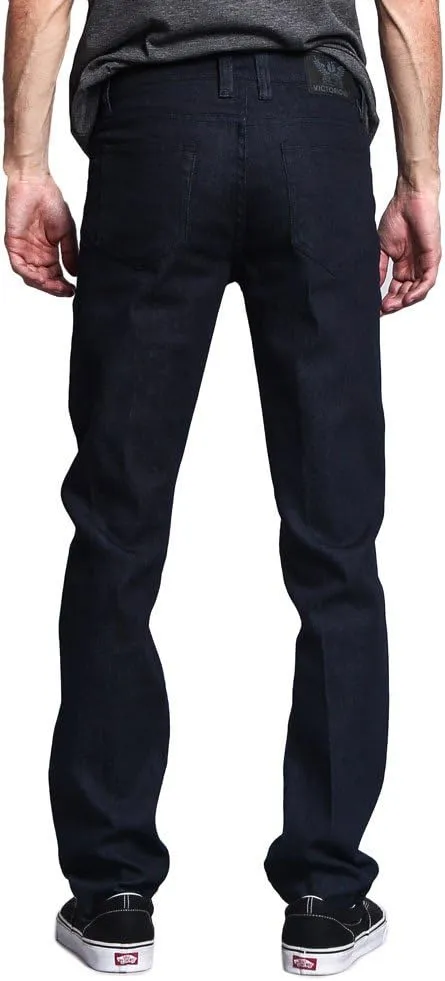 Men's Slim Fit Unwashed Raw Denim Jeans DL980