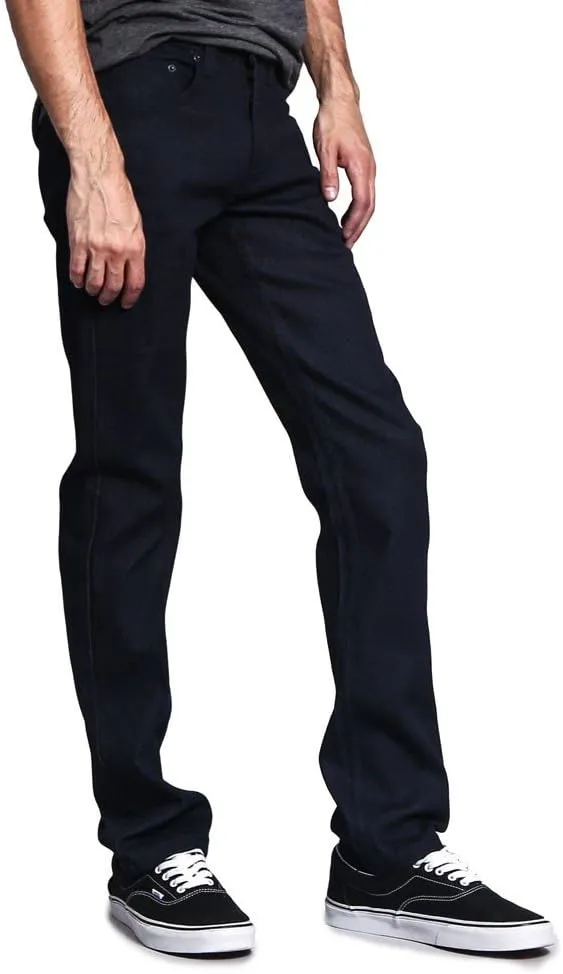 Men's Slim Fit Unwashed Raw Denim Jeans DL980