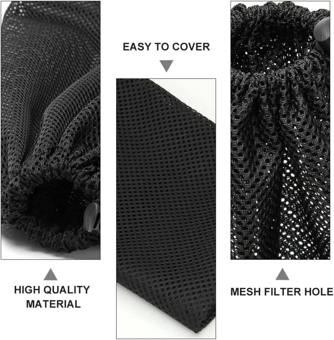 Mikikit 2sets 3pcs Water Pump Filter Pouch Pump Mesh Bag for Filtration Drawstring Design for Fish Tanks and Aquariums Easy to Clean and Replace 3pcs*2