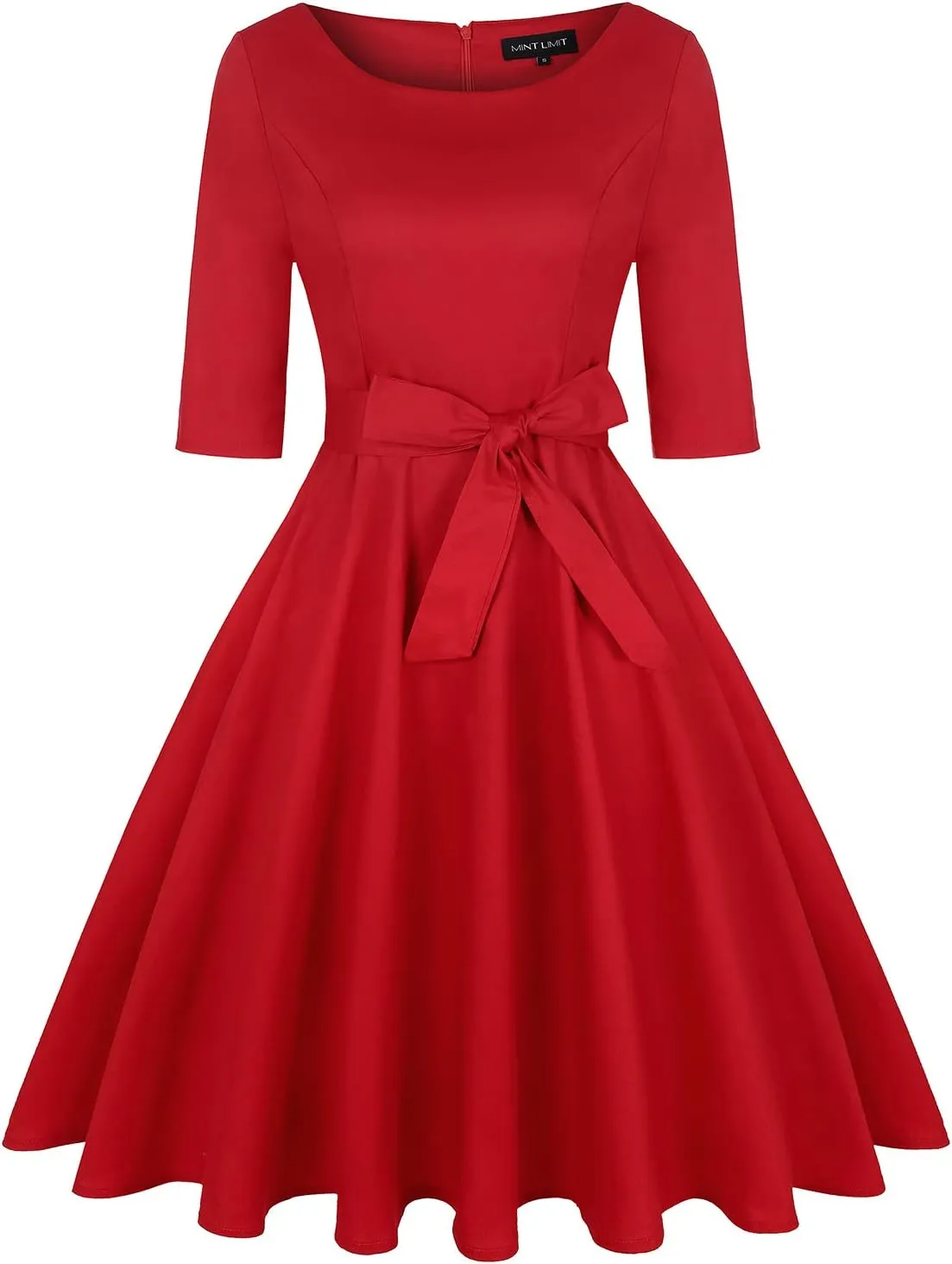 MINTLIMIT Women's 1950 Vintage Retro Rockabilly Dress Cocktail Party Prom Swing Dresses with Pockets