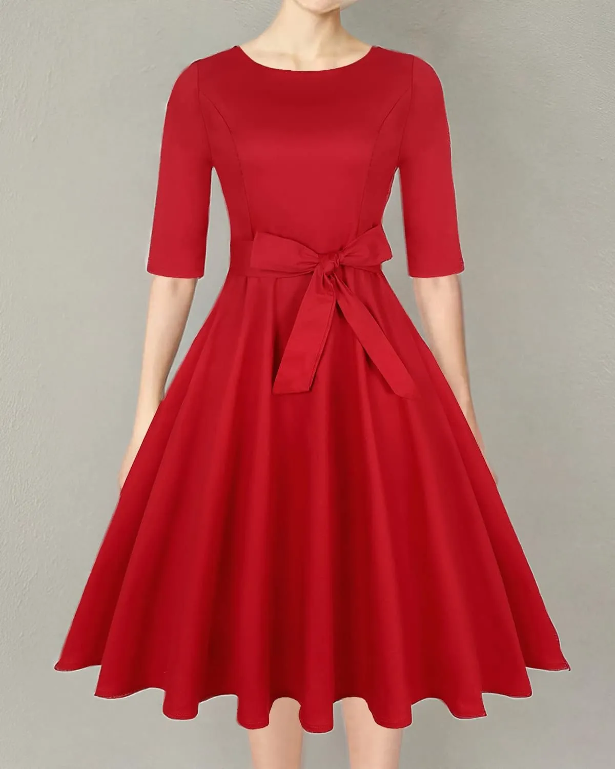 MINTLIMIT Women's 1950 Vintage Retro Rockabilly Dress Cocktail Party Prom Swing Dresses with Pockets