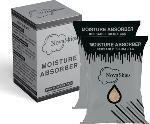 Moisture Absorber Dehumidifier Bags Desiccant 200G x 2Pack Orange Indicating Silica Gel Reusable Bags, Moisture Absorber for Cars 3D Filaments Closet