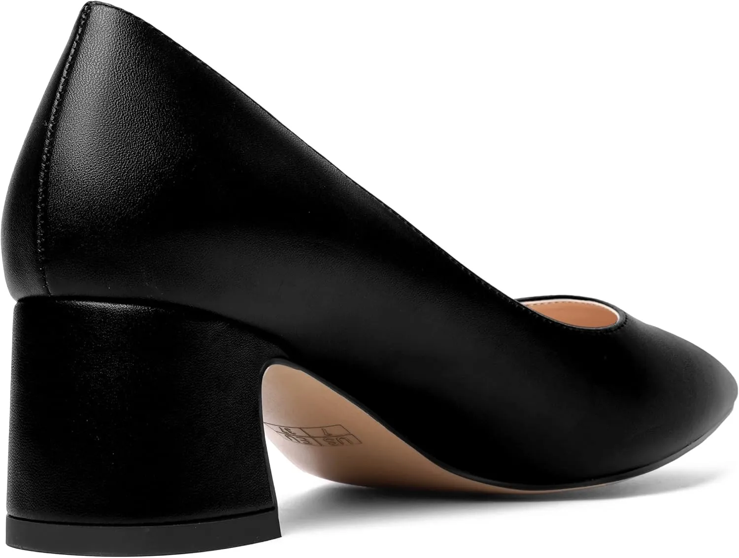 MOVINSTEPS Womens Evening Pointed Toe Dress Slip On Matte Chunky Low Heel Pumps Shoes 2 Inch