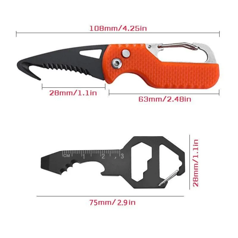 Multi-Tool Keychain - Compact Utility Tool for Adventurers
