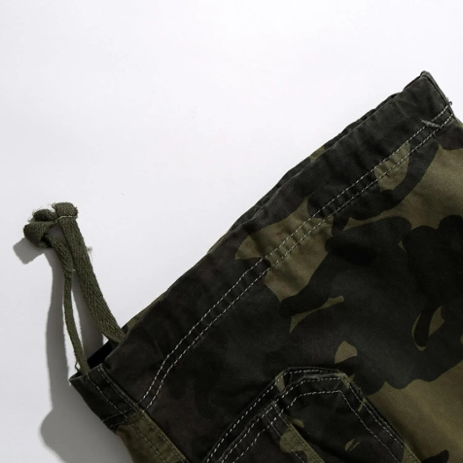 Muscularfit Cargo Shorts for Men Casual Cotton Multi Pockets Camo Shorts Outdoor Fashion Buckle Zipper Camouflage Gym Shorts