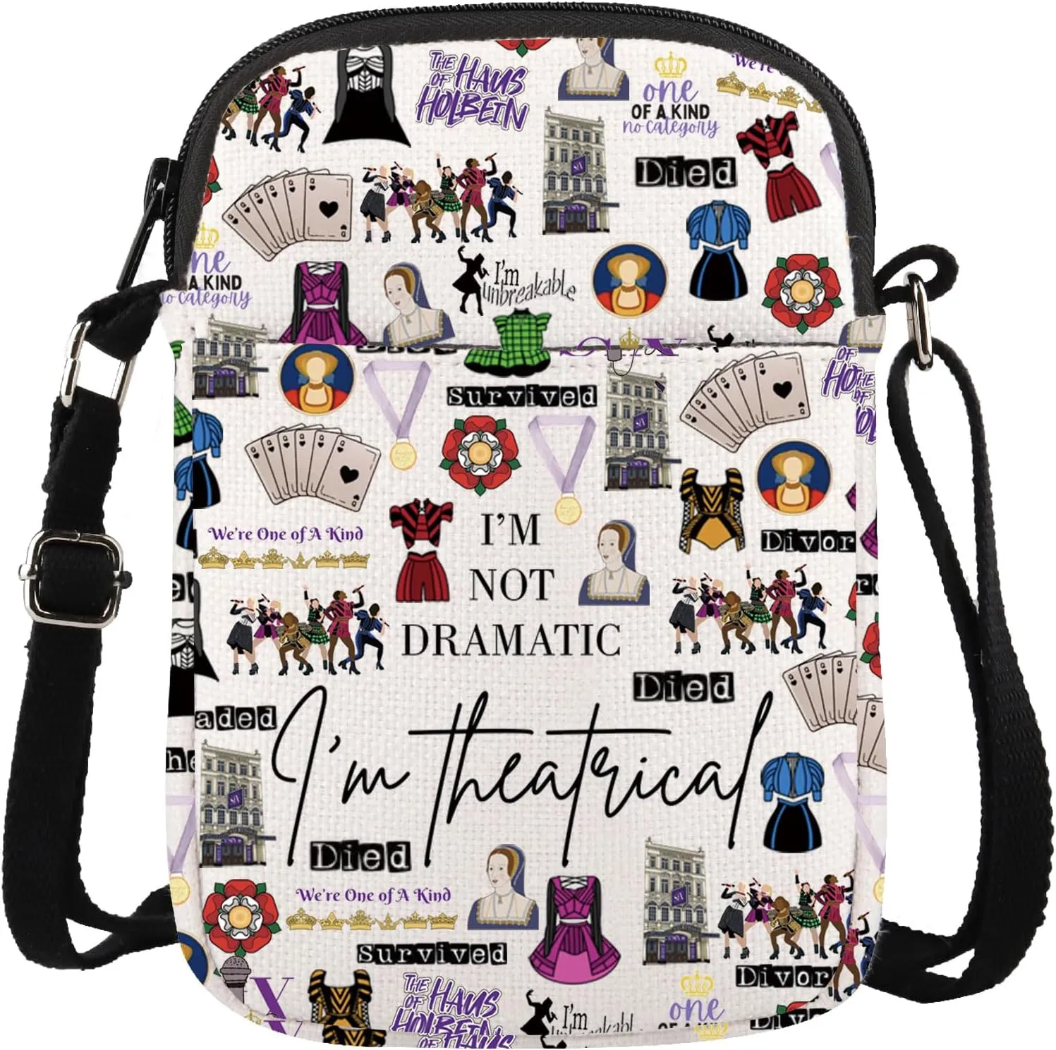 Musical Lover Gift I'M Not Dramatic I'm Theatrical Musical Theater Fans Gift Musical Queen Crossbody Bag