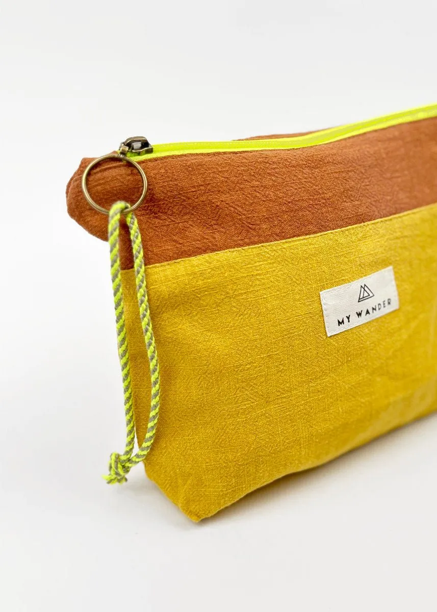 Mustard Linen <tc>Toiletry Bag</tc>