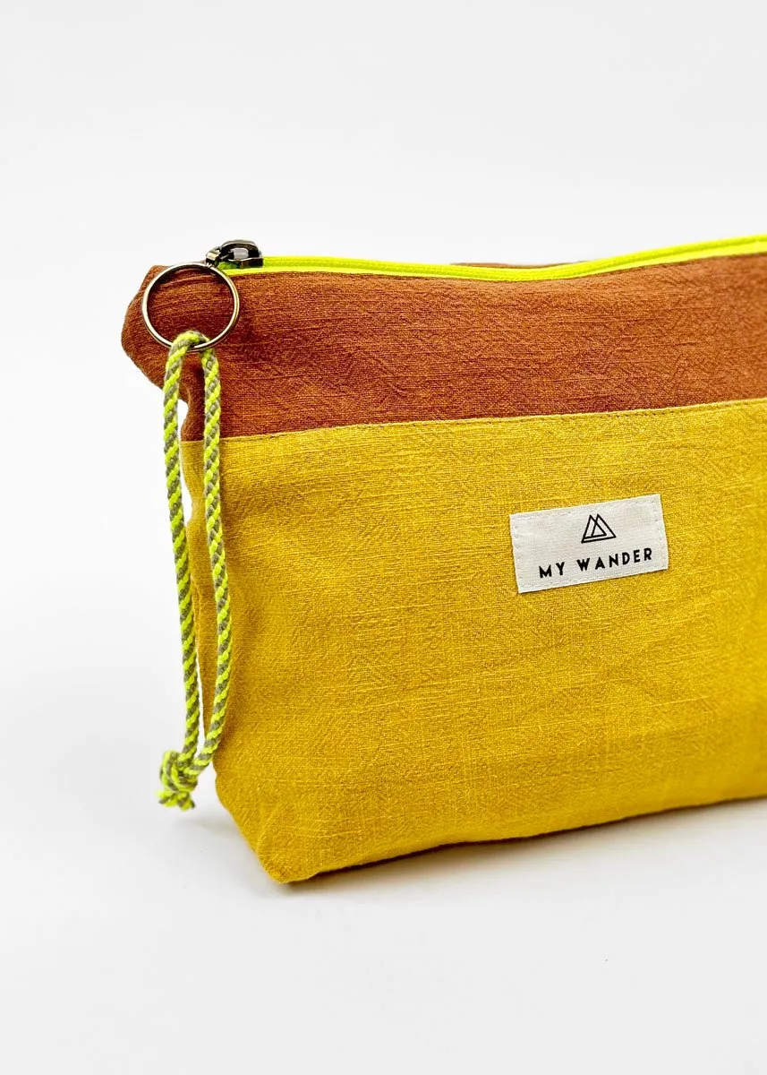 Mustard Linen <tc>Toiletry Bag</tc>