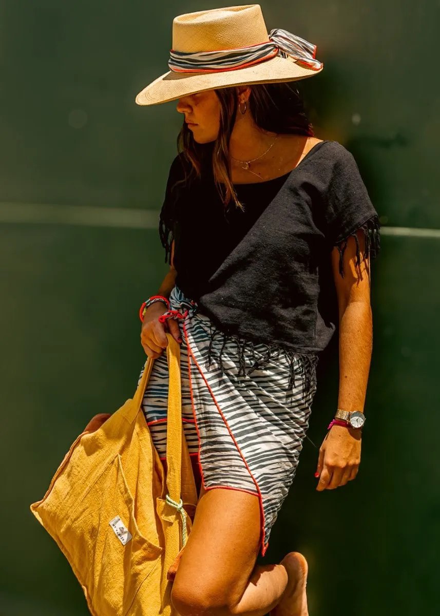 Mustard Linen Medium Bag