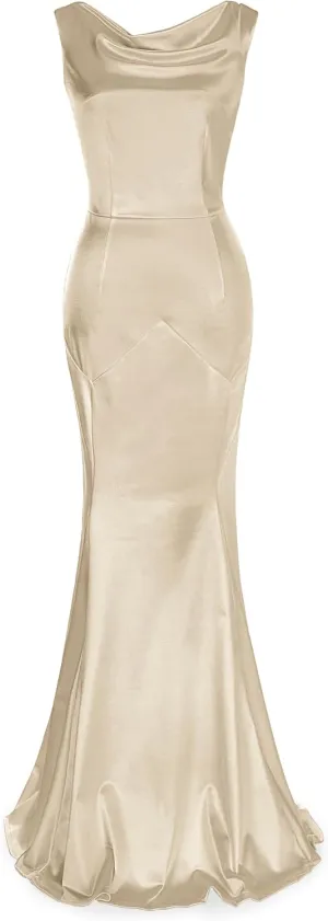 MUXXN Women's 30s Brief Elegant Mermaid Sleeveless Gowns Formal Evening Dress