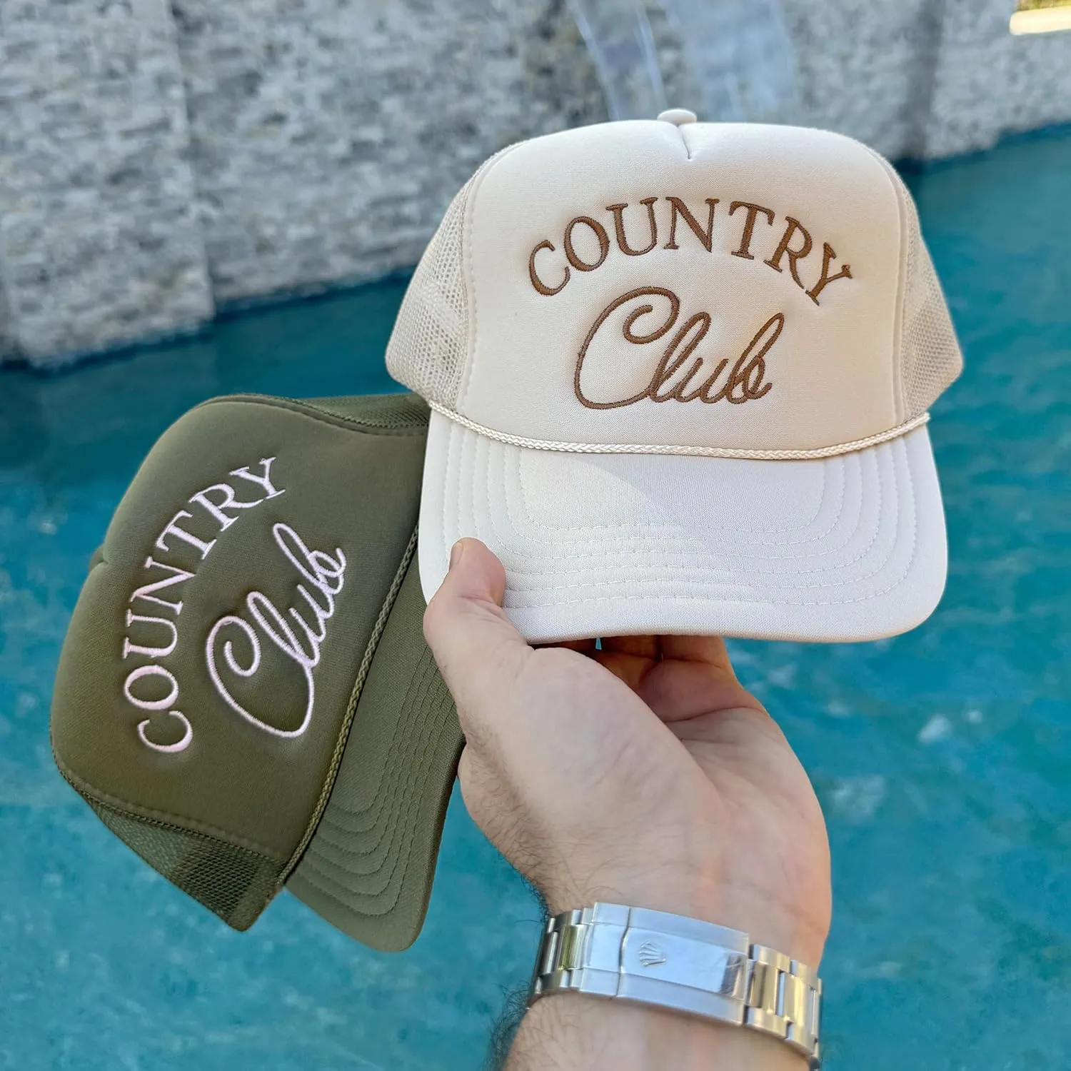NACRE APPAREL Embroidered Trucker Hat Embroidery Design Trucker Hat Adjustable Baseball Hat