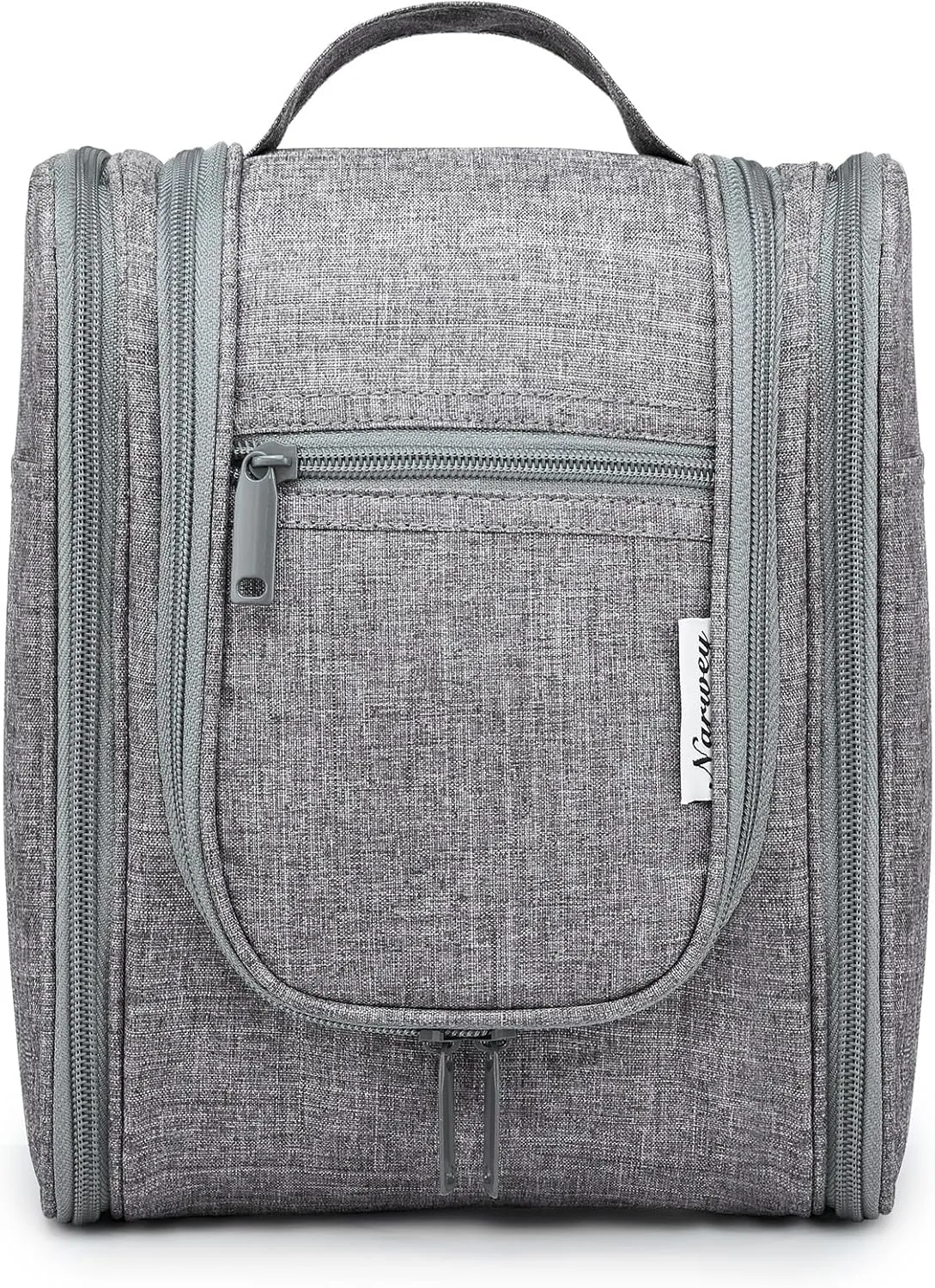Narwey Small Hanging Travel Toiletry Bag Cosmetic Make up Organizer for Women and Men (Medium, Grey)