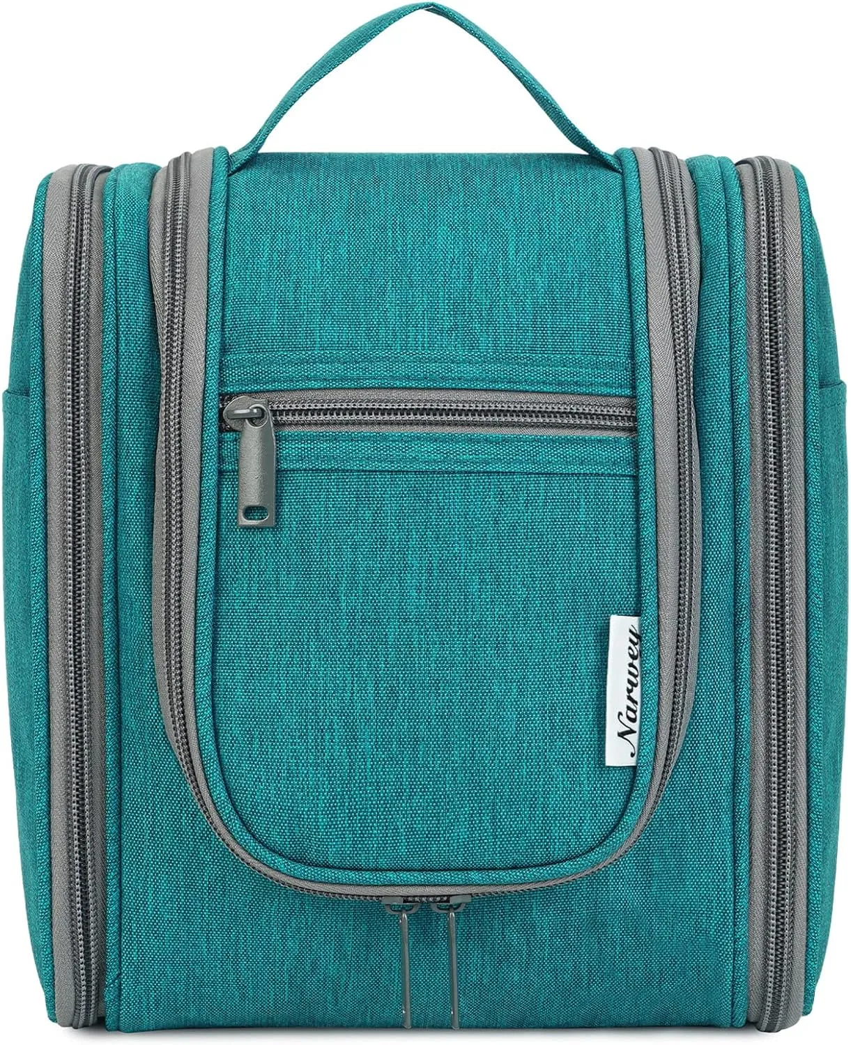 Narwey Small Hanging Travel Toiletry Bag Cosmetic Make up Organizer for Women and Men (Medium, Teal)