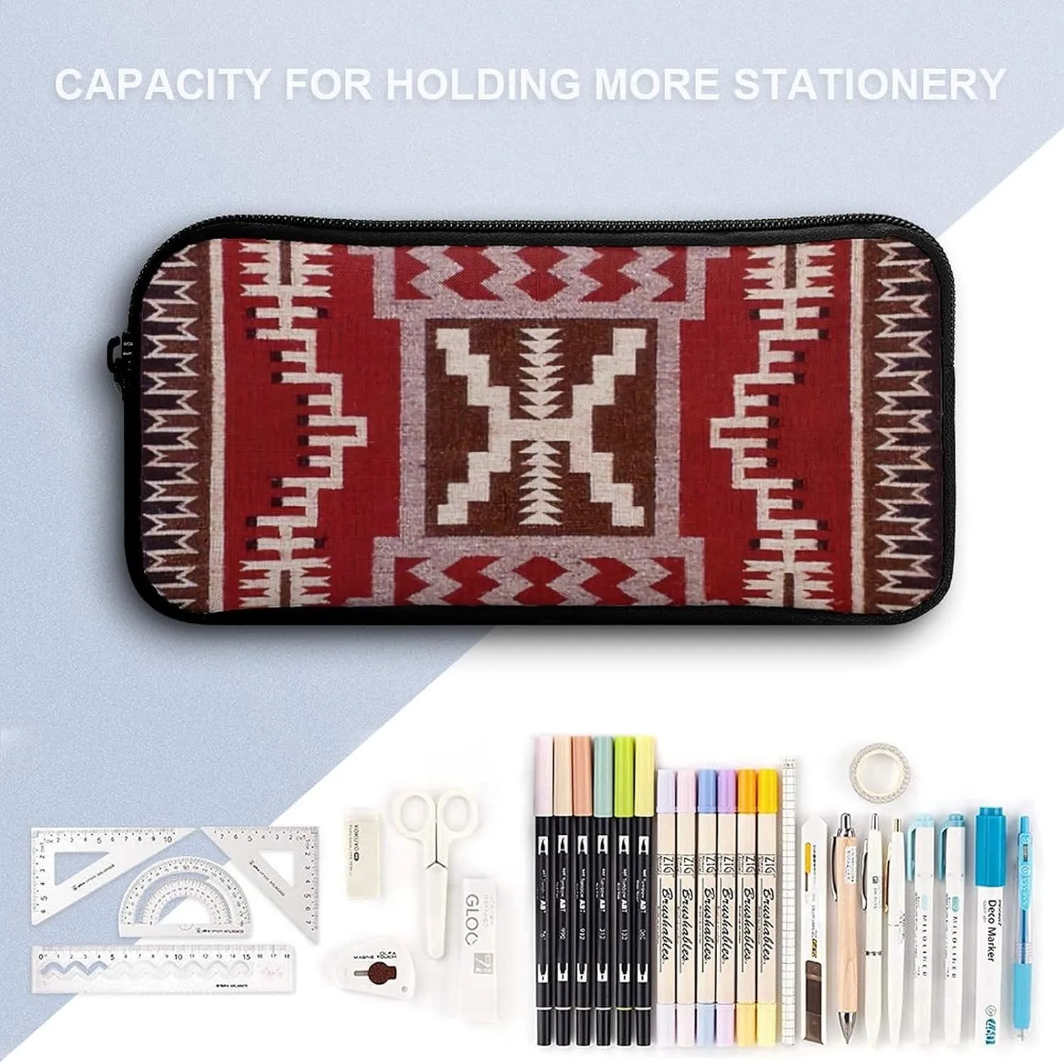 Native American Storm Portable And Cute Large Capacity Stationery Bag