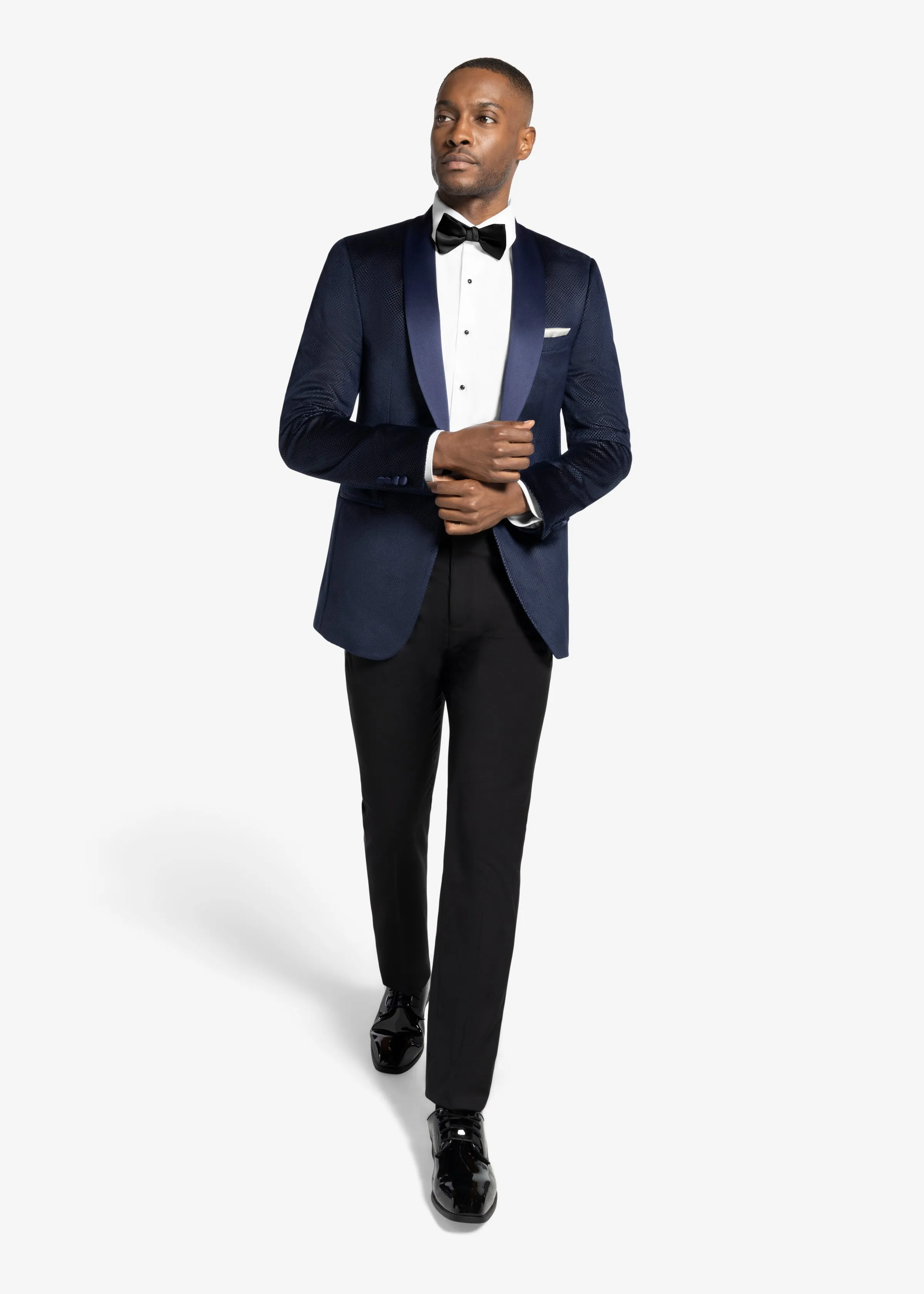 Navy Shawl Velvet Tuxedo Jacket Regular