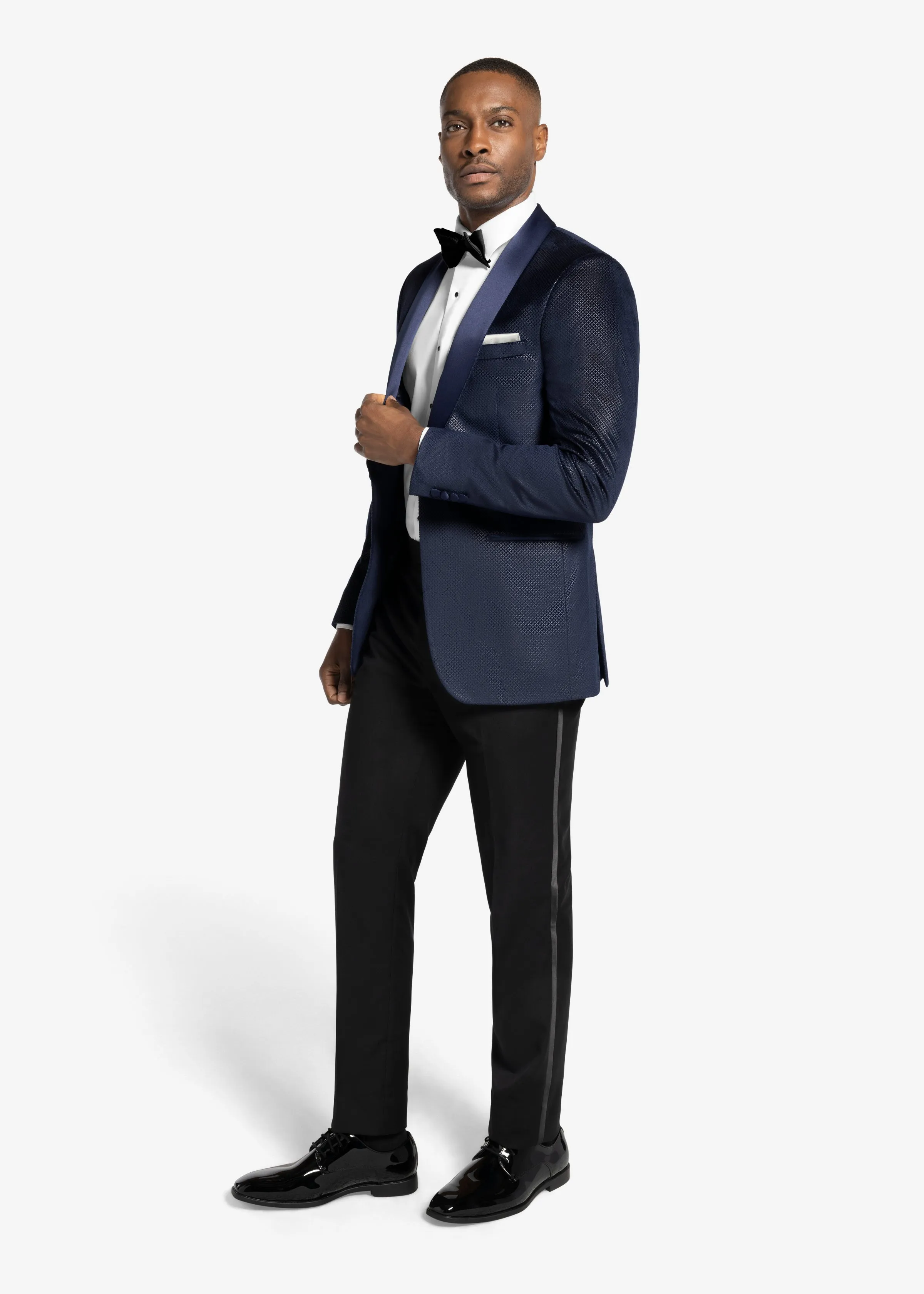 Navy Shawl Velvet Tuxedo Jacket Regular