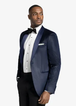 Navy Shawl Velvet Tuxedo Jacket Regular
