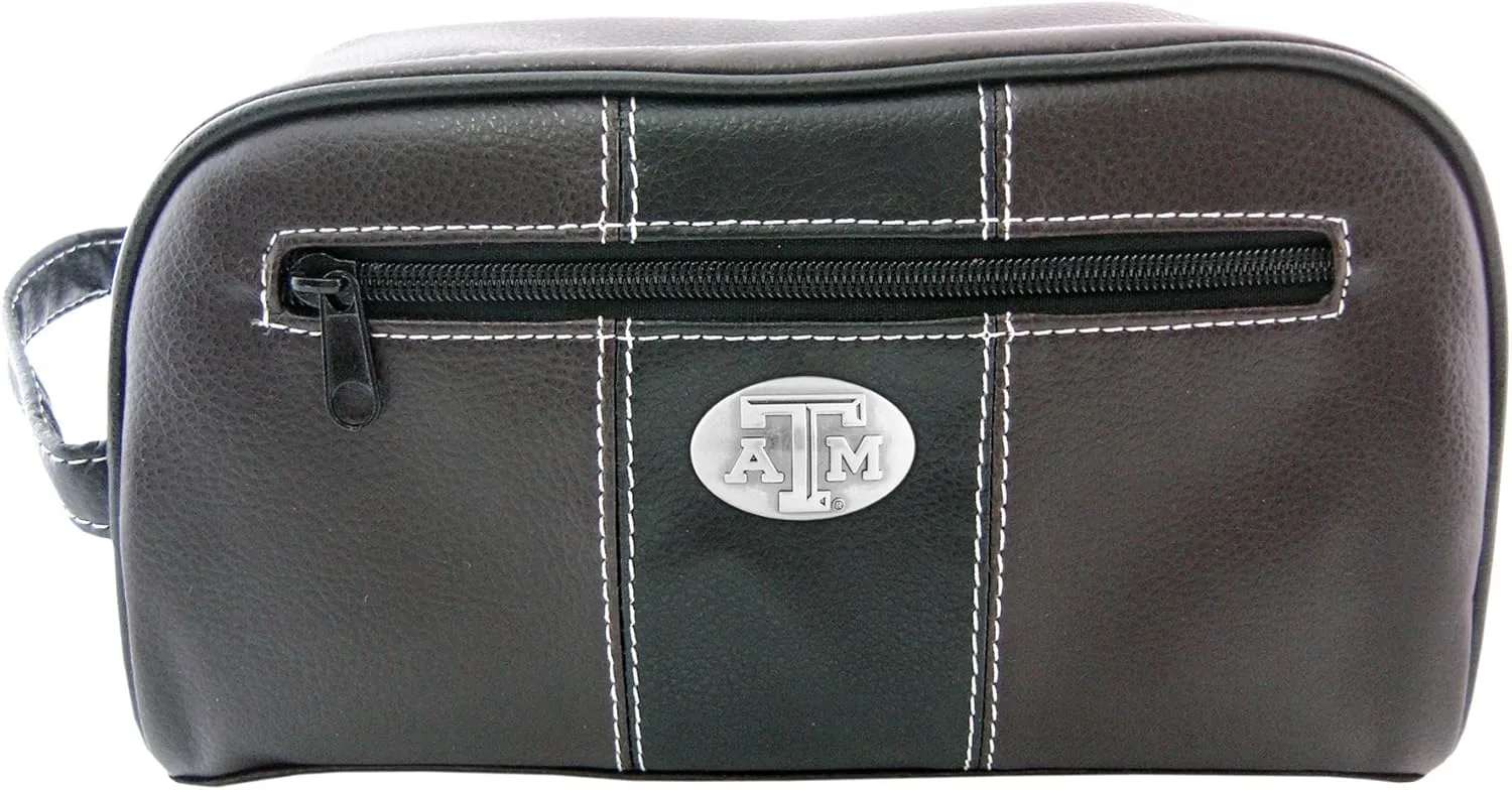 NCAA Texas A&M Aggies Zep-Pro Toiletry Concho Bag, Brown