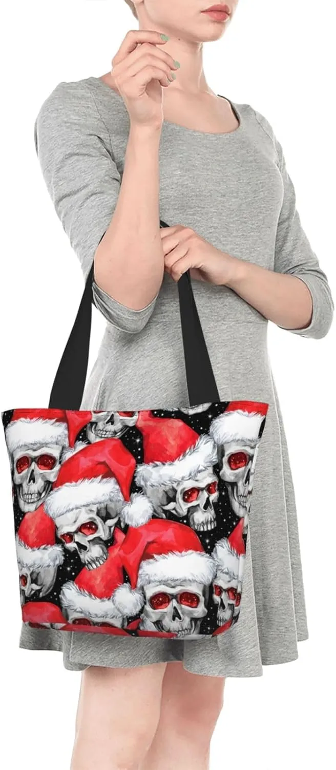 New Year Christmas Golden Openwork Shiny Snowflakes Tote Bag Women Reusable Shopping Bags Shoulder Bag