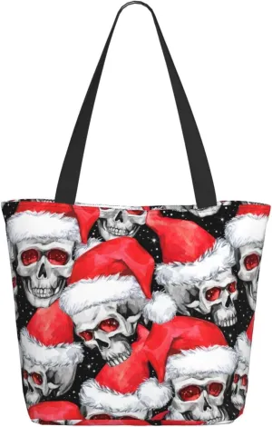 New Year Christmas Golden Openwork Shiny Snowflakes Tote Bag Women Reusable Shopping Bags Shoulder Bag