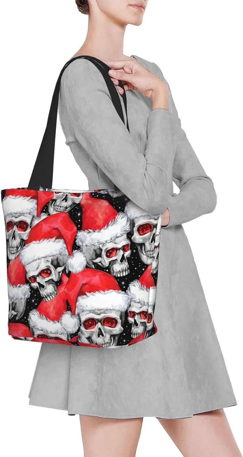 New Year Christmas Golden Openwork Shiny Snowflakes Tote Bag Women Reusable Shopping Bags Shoulder Bag