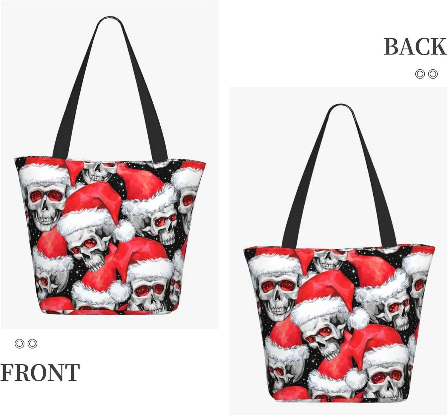 New Year Christmas Golden Openwork Shiny Snowflakes Tote Bag Women Reusable Shopping Bags Shoulder Bag