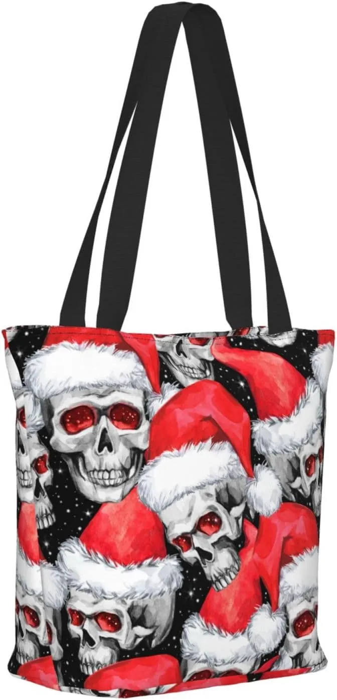 New Year Christmas Golden Openwork Shiny Snowflakes Tote Bag Women Reusable Shopping Bags Shoulder Bag