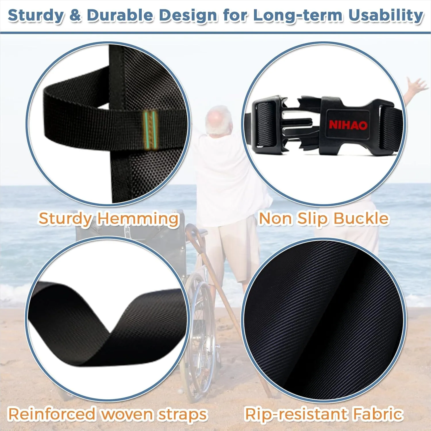 NIHAO Dual Oxygen Tank Holder for Wheelchiars, Oxygen Cylinder Bag with Adjustable Zippers and Mesh Storage Pockets, Portable Wheelchair Attachment for Oxygen Fits Most Oxygen Cylinders, Black