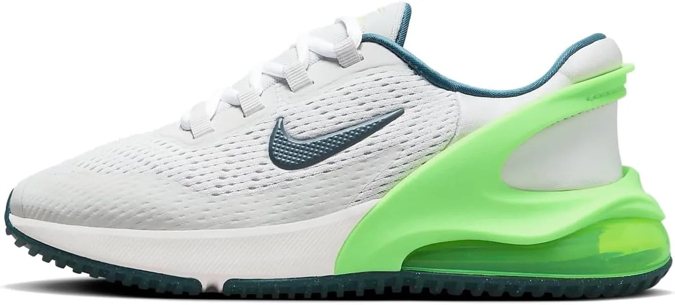 Nike Air Max 270 GO Big Kids' Easy On/Off Shoes (DV1968-006, Photon Dust/Lime Blast/Summit White) Size 6.5