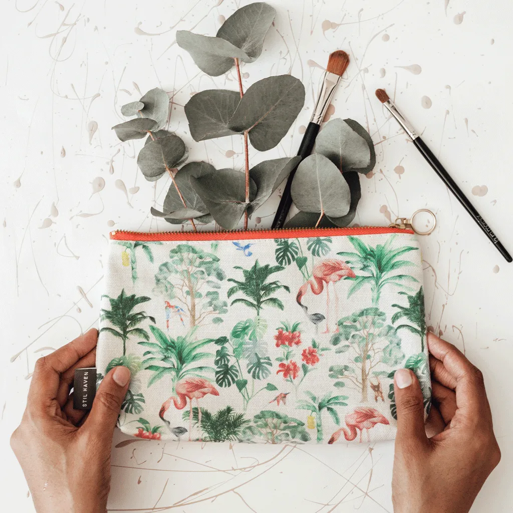 Nova Tropical Print Cosmetic   Wash Bag