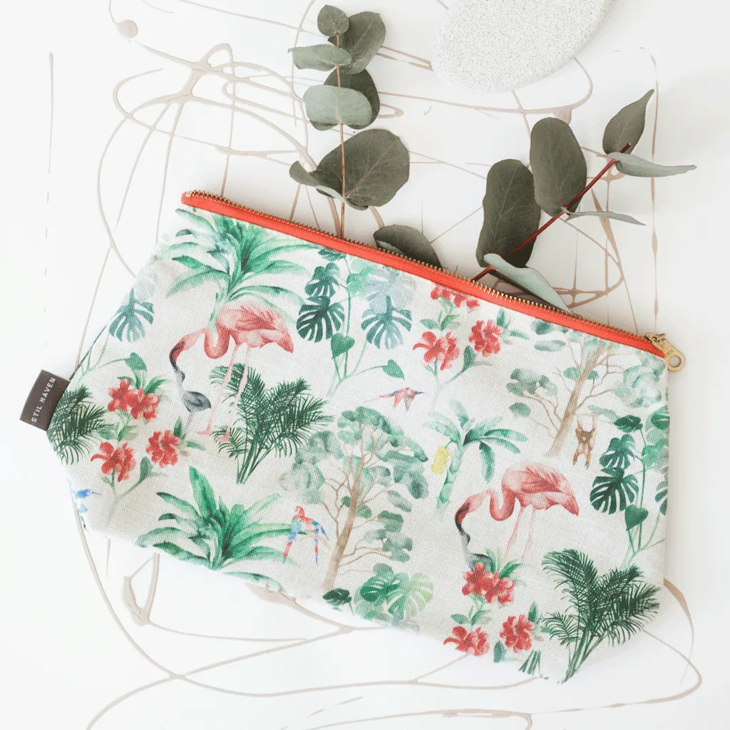 Nova Tropical Print Cosmetic   Wash Bag