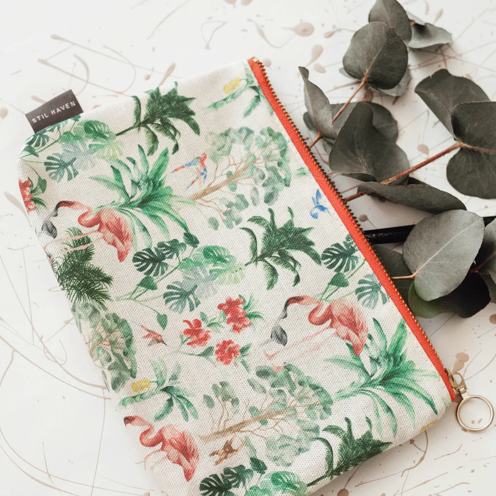 Nova Tropical Print Cosmetic   Wash Bag