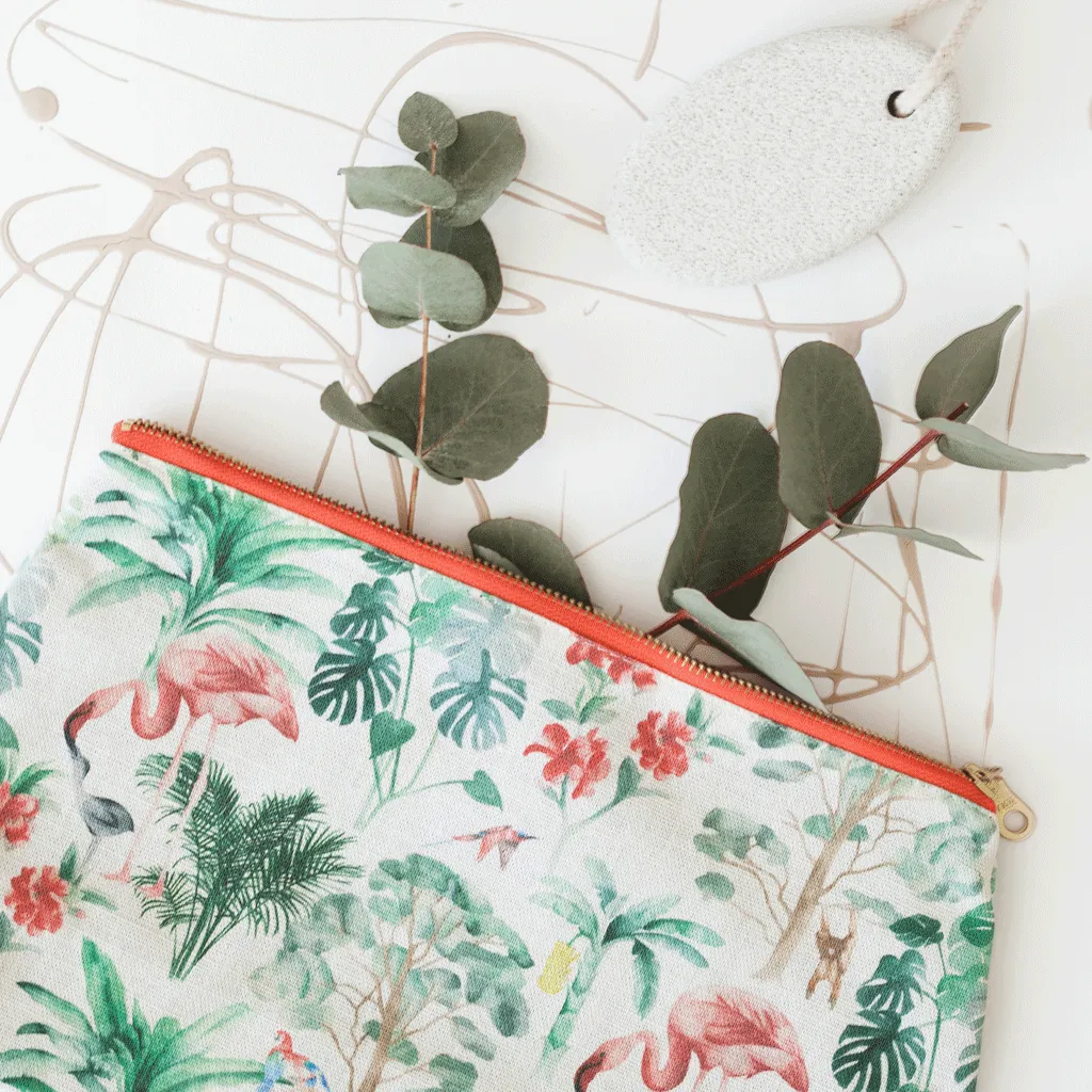 Nova Tropical Print Cosmetic   Wash Bag