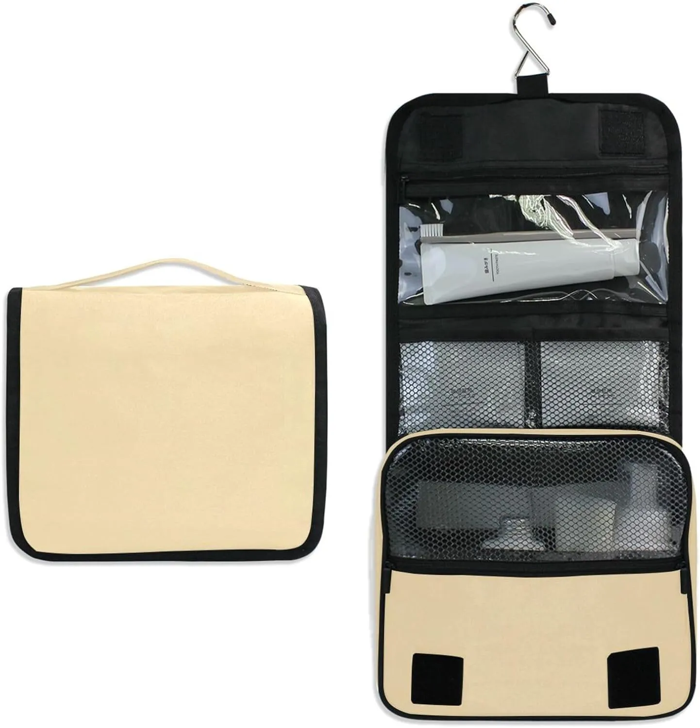ODAWA Toiletry Bags Peach Makeup Organizer with Hook Travel Toiletry Bag for Women and Men