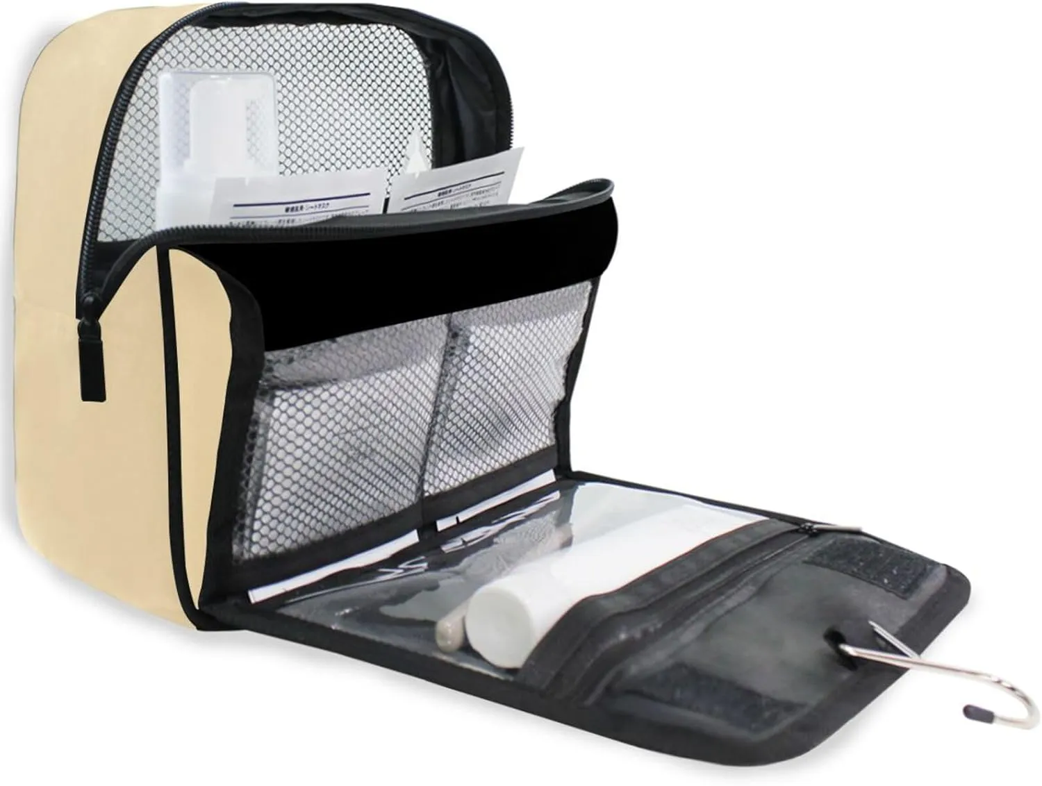 ODAWA Toiletry Bags Peach Makeup Organizer with Hook Travel Toiletry Bag for Women and Men