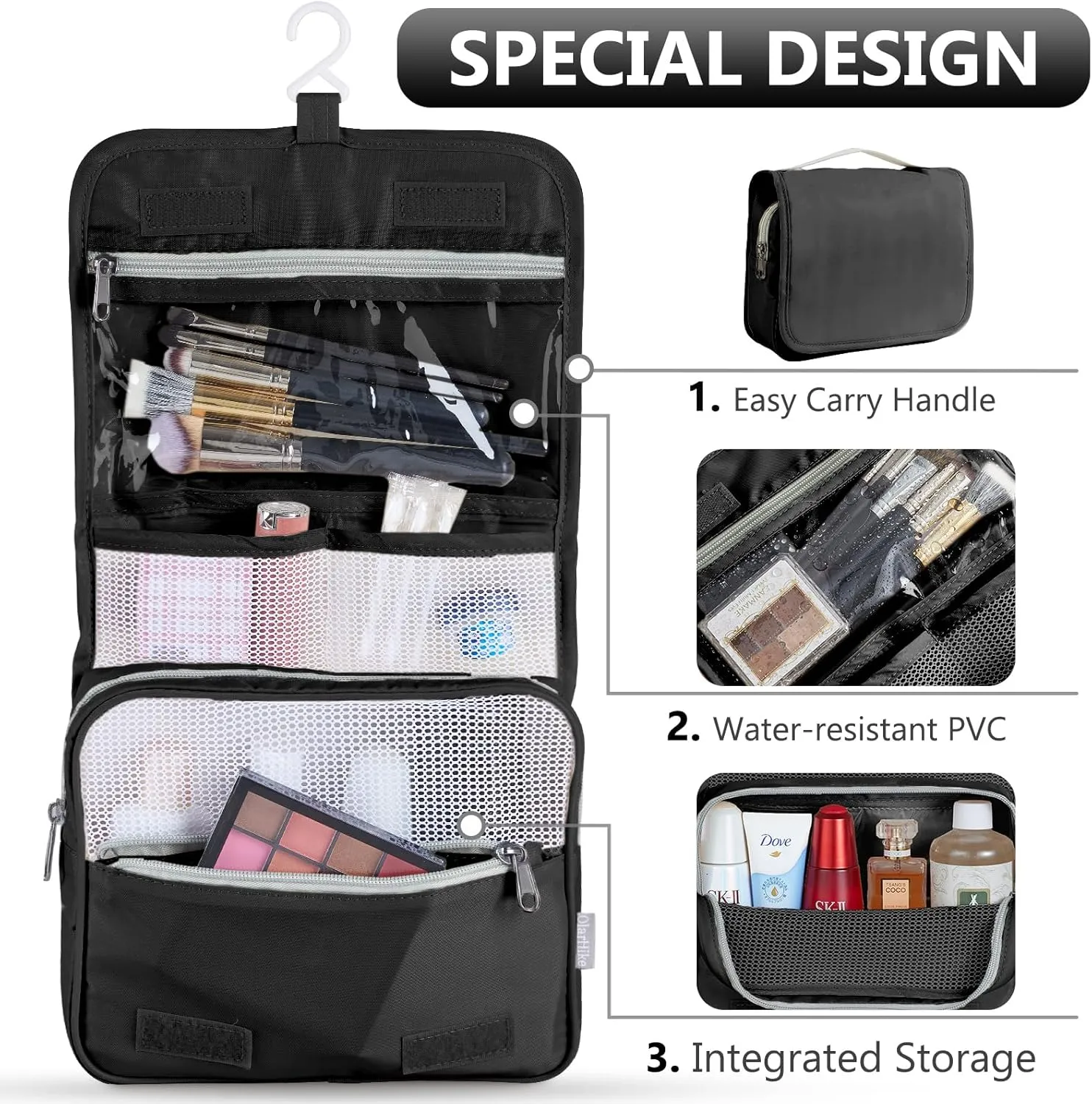 OlarHike 8 Set Packing Cubes for Travel, 4 Various Sizes(Extra Large,Large,Medium,Small), Luggage Organizer Bags for Travel Accessories Essentials, Cubes for Carry on Suitcases (Black)