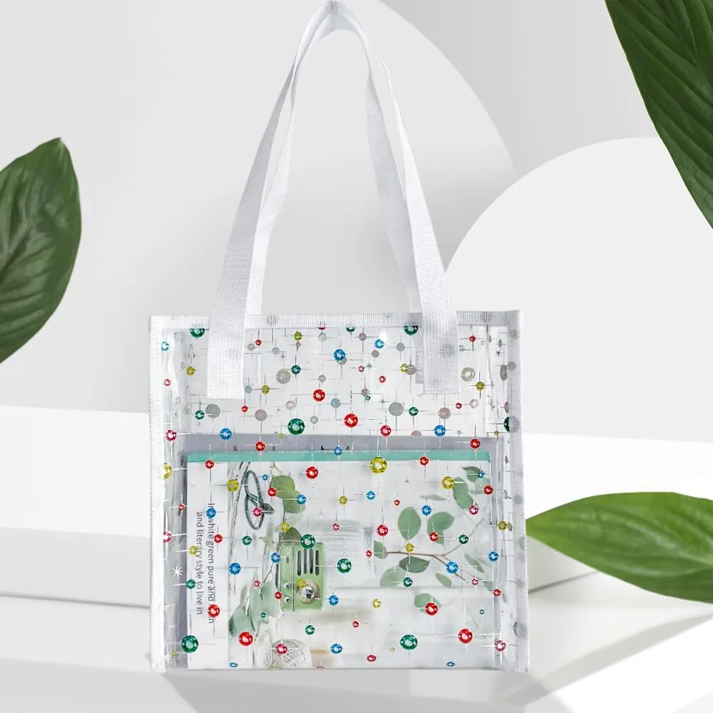 ONEART Clear Tote Bag PVC Holographic Waterproof Small Handbag Transparent Daily Shopping Pouch Bag