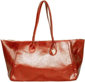 [Only Time] Stylish Coffee Double Handle Leatherette Bag Handbag Purse