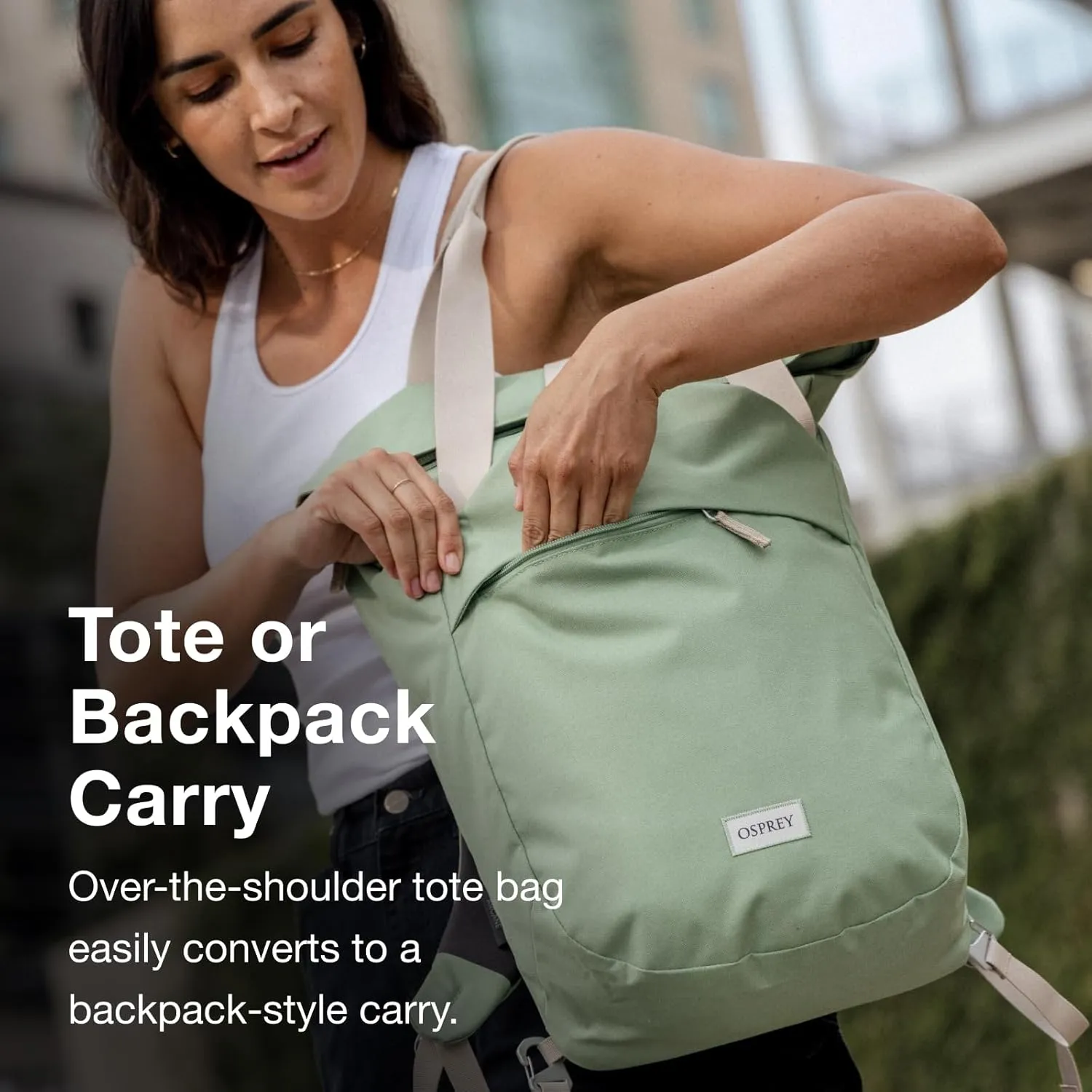Osprey Arcane Zip Top Tote Backpack, Toffee Orange