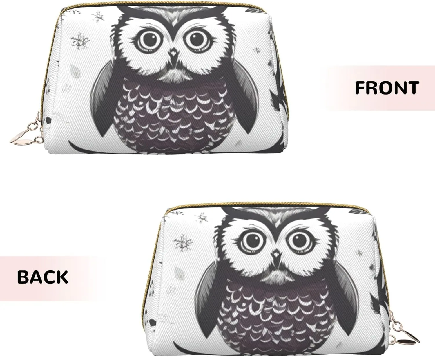 Owl Tree Branches Toiletry Pouch, Travel-Friendly Makeup Organizer For Makeup Brushes, Lipsticks