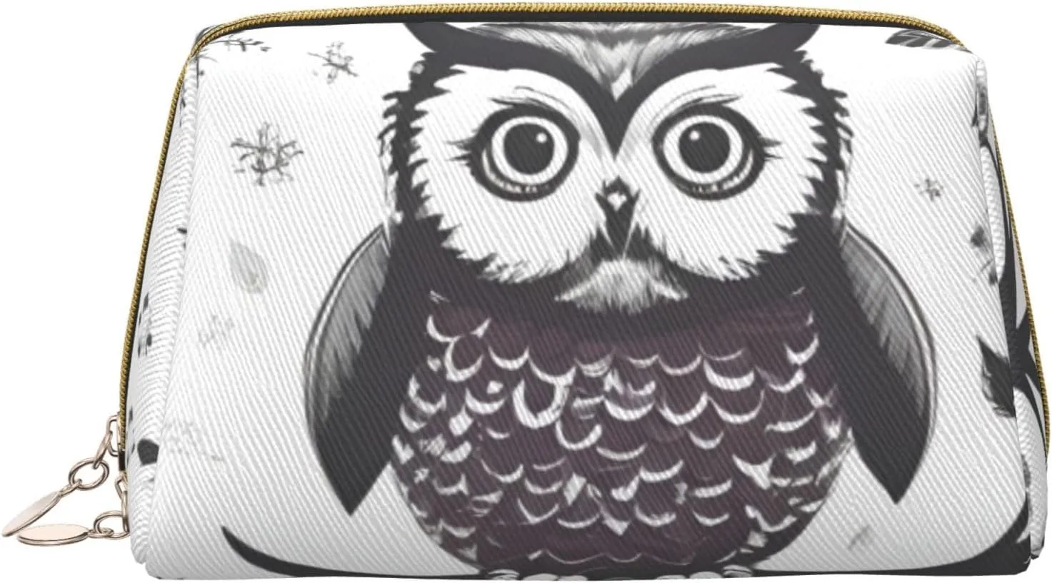 Owl Tree Branches Toiletry Pouch, Travel-Friendly Makeup Organizer For Makeup Brushes, Lipsticks