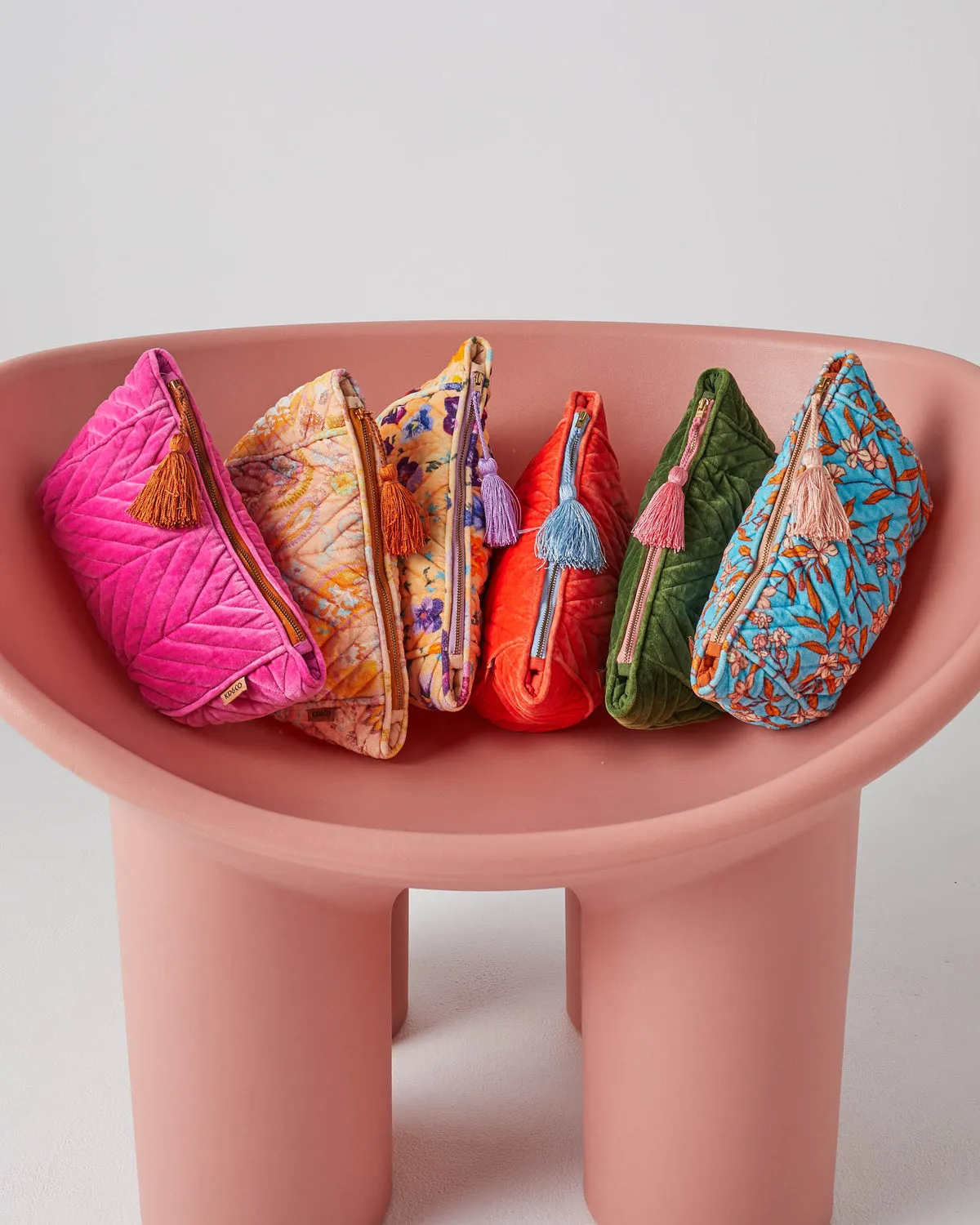 Paisley Paradise Velvet Toiletry Bag - Kip&Co