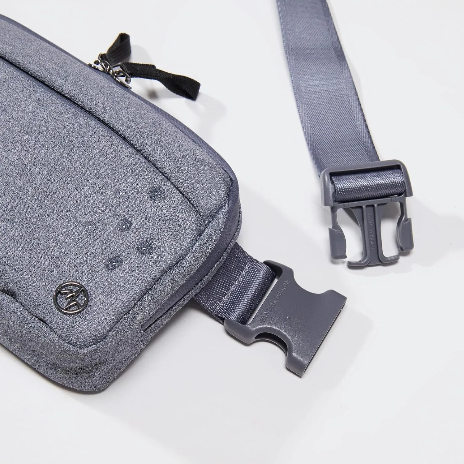 Pander Crossbody Sling Bag for Travel, Outdoor, and Everyday Use – Adjustable Strap, Lightweight Shoulder Bag, Heather Grey