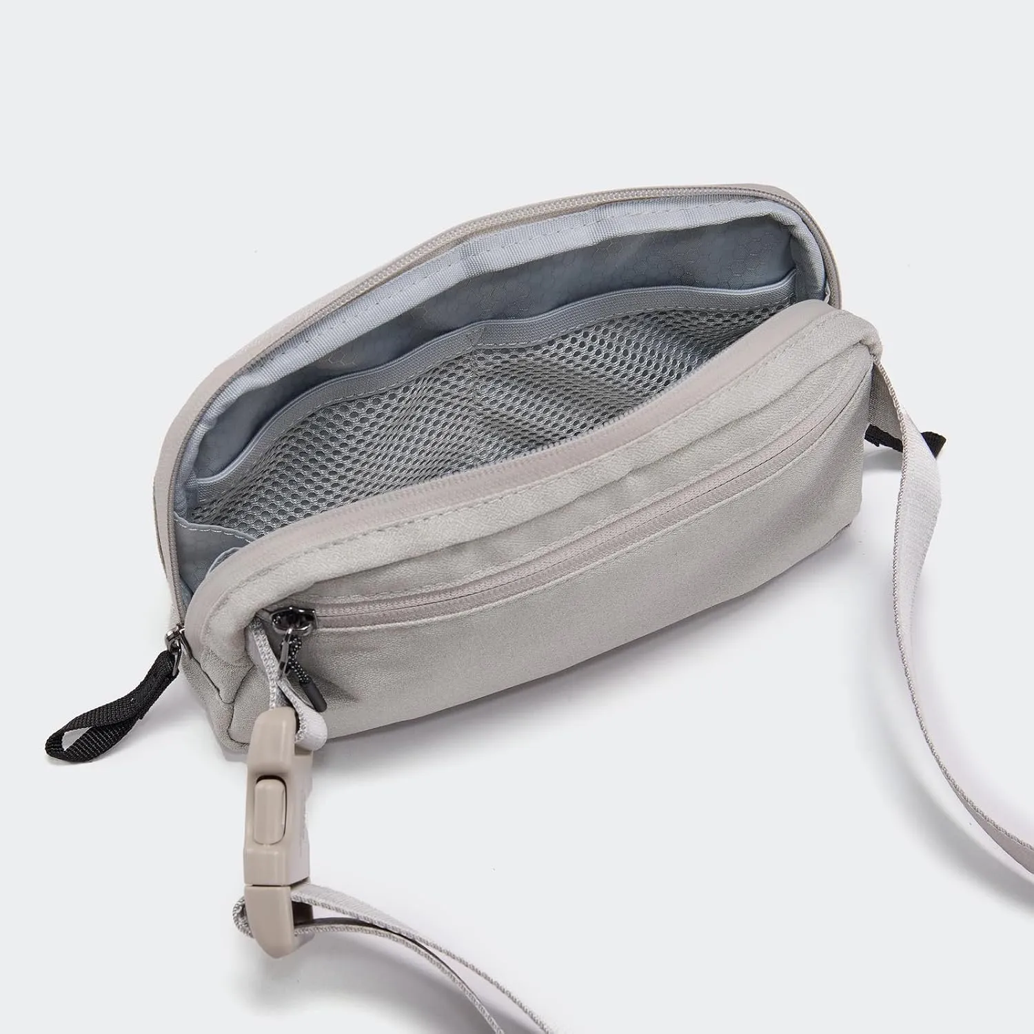 Pander Crossbody Sling Bag for Travel, Outdoor, and Everyday Use – Adjustable Strap, Lightweight Shoulder Bag, Light Grey
