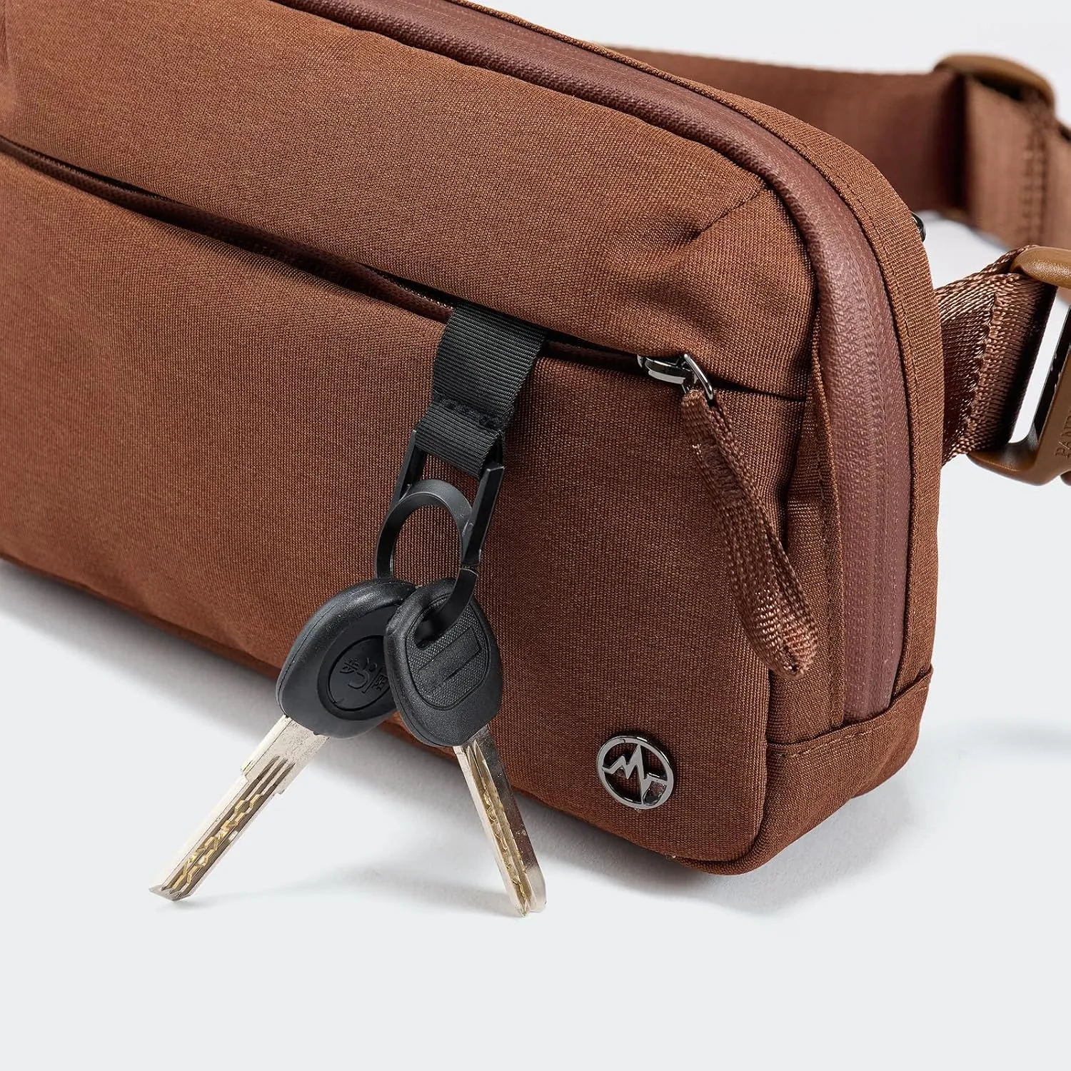Pander Crossbody Sling Bag for Travel, Outdoor, and Everyday Use – Adjustable Strap, Lightweight Shoulder Bag, Saddle Brown