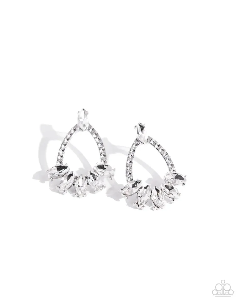 Paparazzi Earring ~ Experience Elegance - White