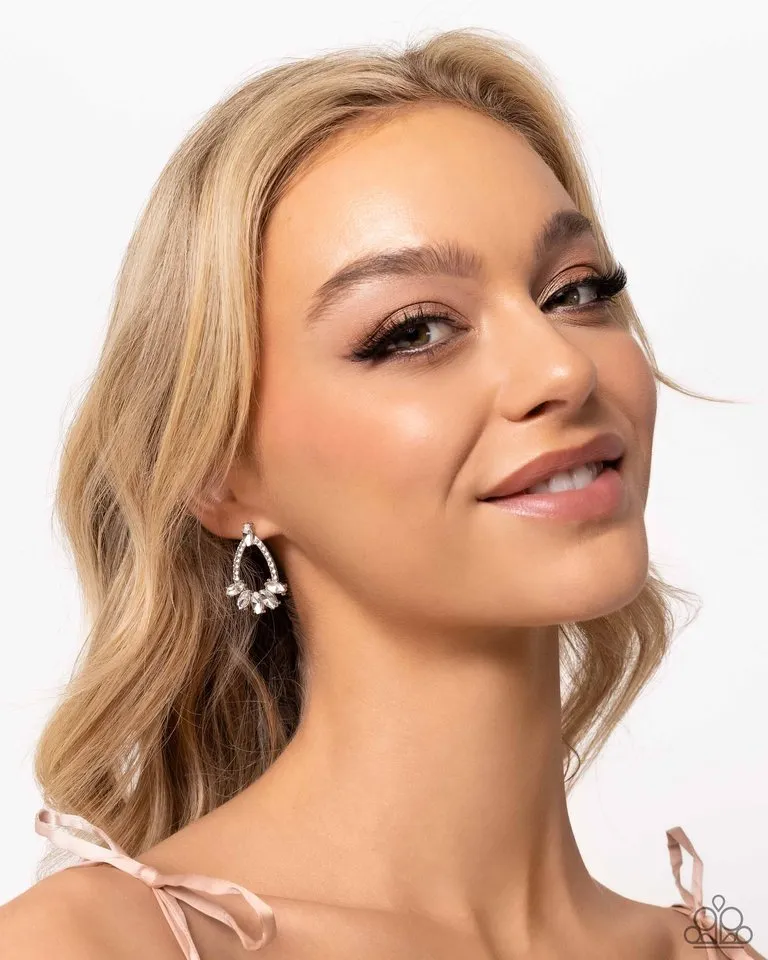 Paparazzi Earring ~ Experience Elegance - White
