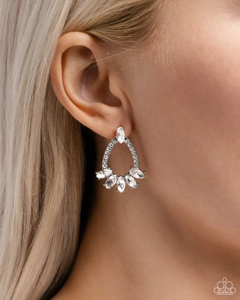 Paparazzi Earring ~ Experience Elegance - White
