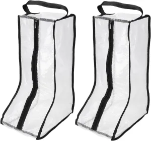 PATIKIL Boots Storage Bags, 2 Pack Waterproof Boots Protector Bag Tall Boots Organizer Bags for Travel Daily Use, Black