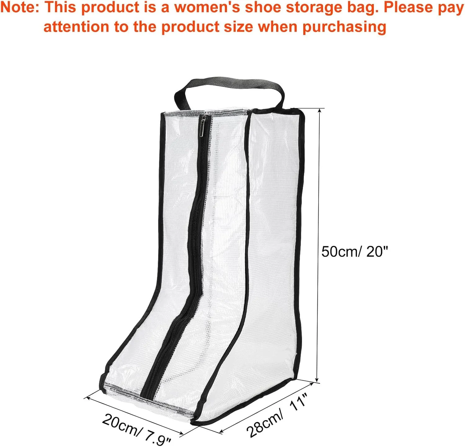 PATIKIL Boots Storage Bags, 2 Pack Waterproof Boots Protector Bag Tall Boots Organizer Bags for Travel Daily Use, Black